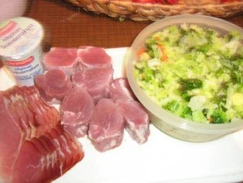 Rezept: Schweinemedaillons im Speckmantel im Wirsingbett überbacken Bild Nr. 2 Schweinemedaillons im Speckmantel im Wirsingbett überbacken - Rezept - Bild Nr. 2