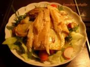 Salat mit gebratenem Fenchel und Forellenfilets - Rezept