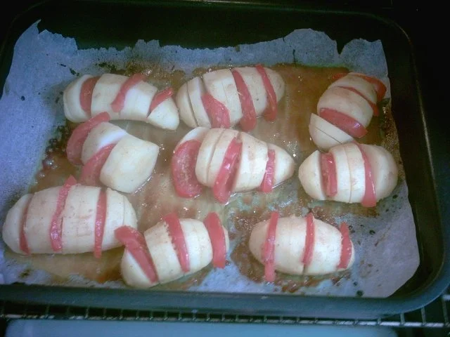 Rezept: Marinierte Kartoffel - Tomaten - Fächer Bild Nr. 8 Marinierte Kartoffel - Tomaten - Fächer - Rezept - Bild Nr. 8