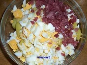 Salat: Kartoffelsalat mit Schinken und Ei - Rezept