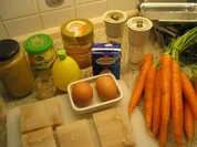 Fisch + Meeresfrüchte:  Seelachs gebraten, auf karamellisieren Karotten - Rezept