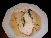 Putenbraten mit Spinat-Tomaten-Mozzarella Füllung - Rezept