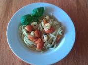 Bandnudeln mit Garnelen - Rezept