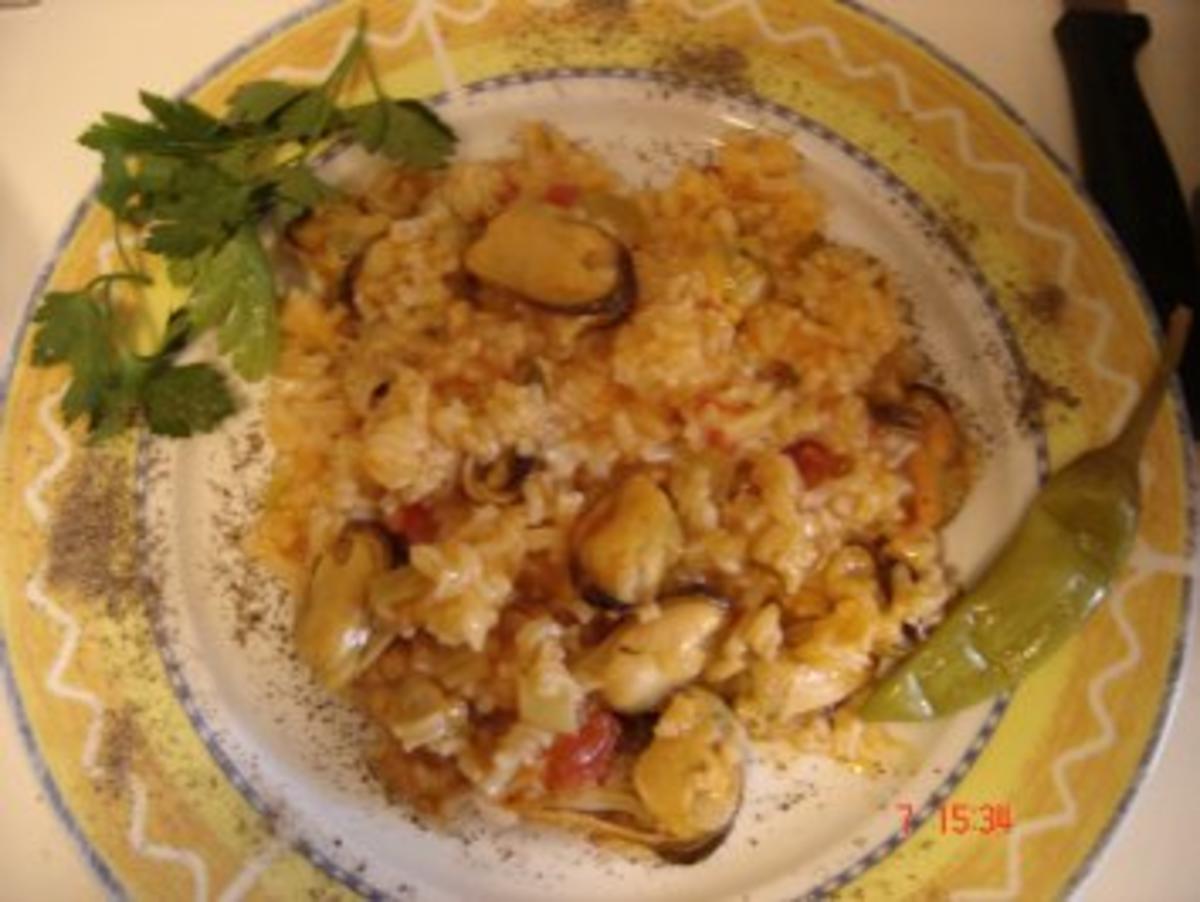 Bilder für Muschelpilaf mit Muscheln frisch oder TK und Basmati-Reis - Rezept