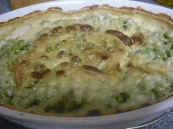 Backfisch mit Erbsen - Rezept