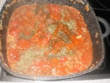 Rezept: Griechische Bohnen-Hack-Pfanne Bild Nr. 6 Griechische Bohnen-Hack-Pfanne - Rezept - Bild Nr. 6