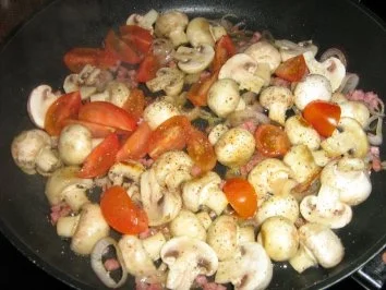 Champignontoast mit dreierlei Käse - Rezept - Bild Nr. 4