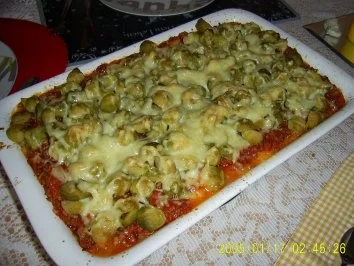 Rosenkohlauflauf mit Bolognese - Rezept