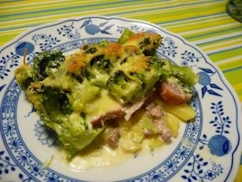 Rezept: Broccoli-Kassler-Kartoffel-Auflauf Broccoli-Kassler-Kartoffel-Auflauf - Rezept