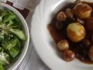Hirschgulasch in Rotweinsauce - Rezept