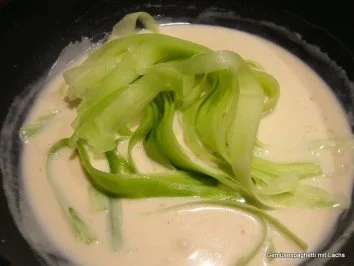 Gemüsespaghetti mit Lachs - Rezept - Bild Nr. 5