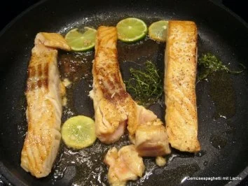 Gemüsespaghetti mit Lachs - Rezept - Bild Nr. 7