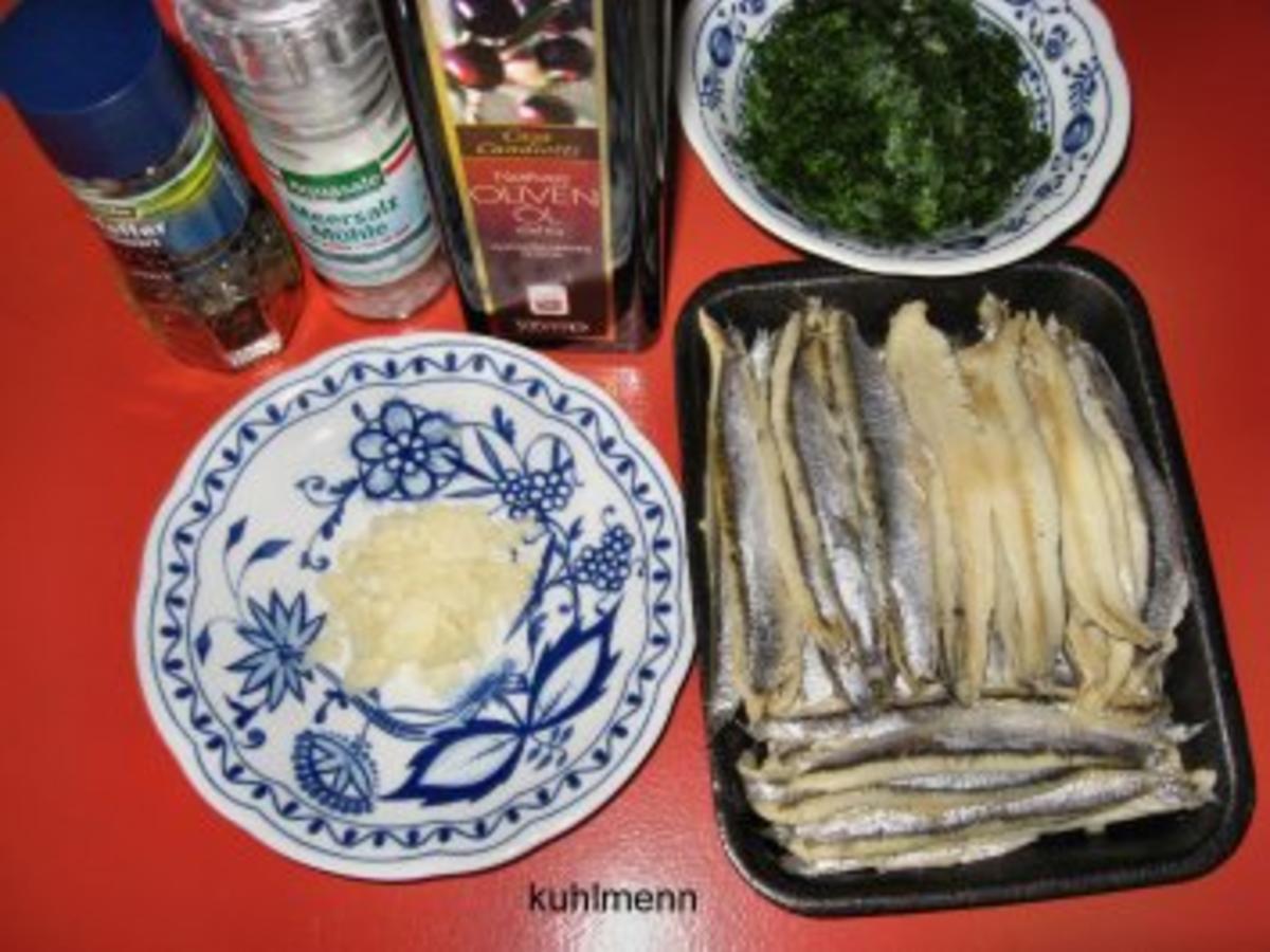 Sardellen mariniert - schnell &amp; einfach - 282 kcal/100g