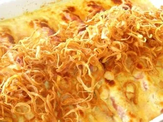 Rezept: Schinken-Lauchrollen-Gratin Bild Nr. 2 Schinken-Lauchrollen-Gratin - Rezept - Bild Nr. 2