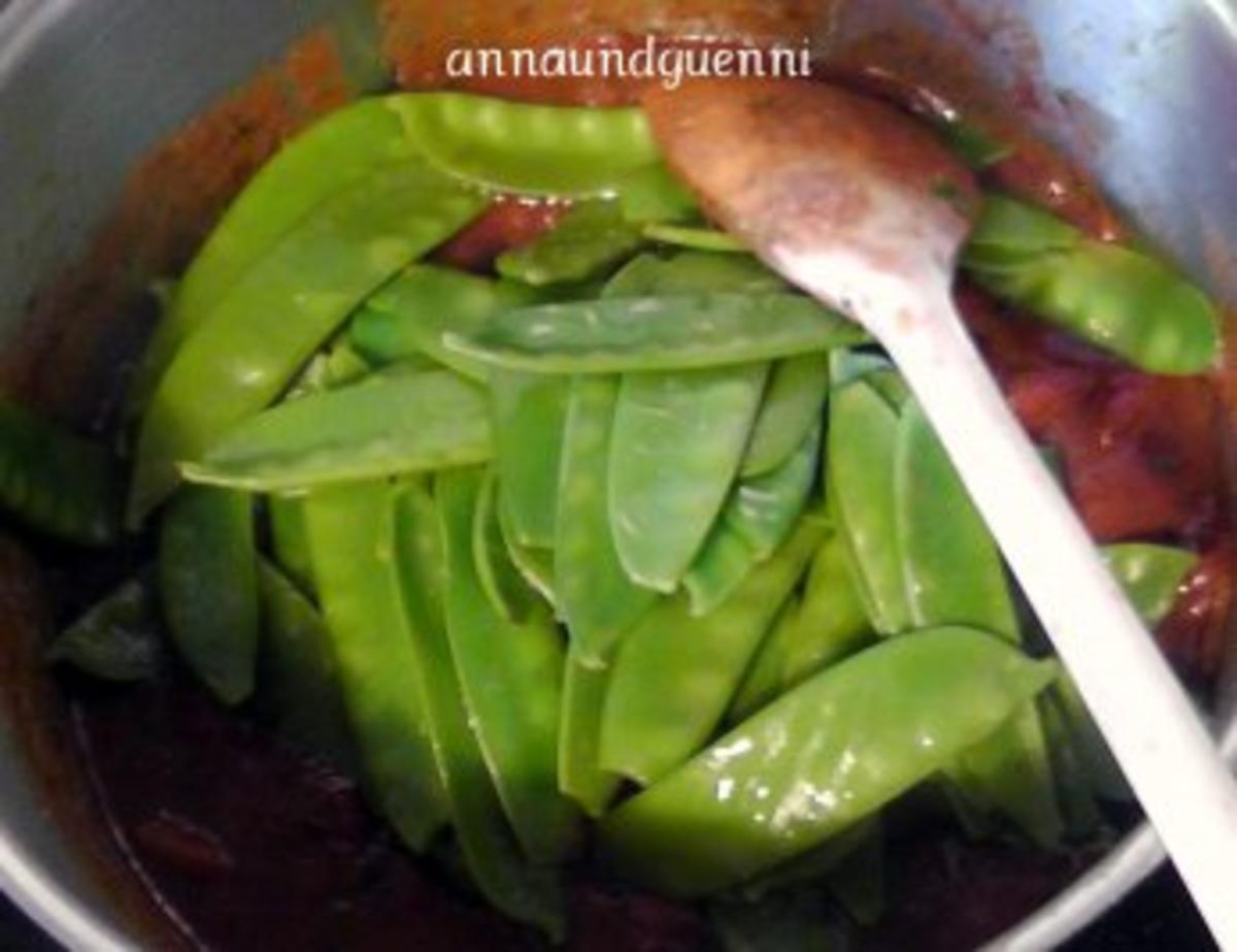 ~Beilage~Zuckerschoten mit Tomatensauce - Rezept - Bild Nr. 5