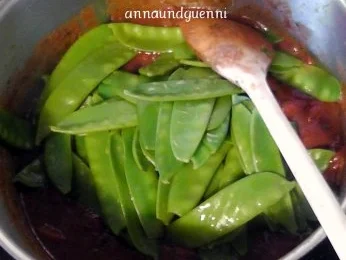 ~Beilage~Zuckerschoten mit Tomatensauce - Rezept - Bild Nr. 5