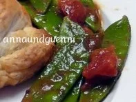 ~Beilage~Zuckerschoten mit Tomatensauce - Rezept