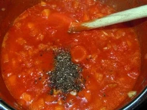 Rezept: Hähnchenbrust unter Pistazienhaube mit Tomaten-Apfel-Confit und Basmati-Reis Bild Nr. 7 Hähnchenbrust unter Pistazienhaube mit Tomaten-Apfel-Confit und Basmati-Reis - Rezept - Bild Nr. 7