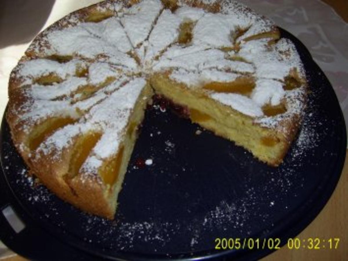 Pfirsich-Biskuitkuchen - Rezept mit Bild - kochbar.de