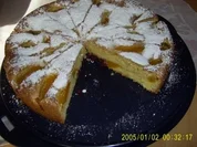 Pfirsich-Biskuitkuchen - Rezept