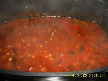 Rezept: Bohnen Suppe mit Debreziener Bild Nr. 7 Bohnen Suppe mit Debreziener - Rezept - Bild Nr. 7