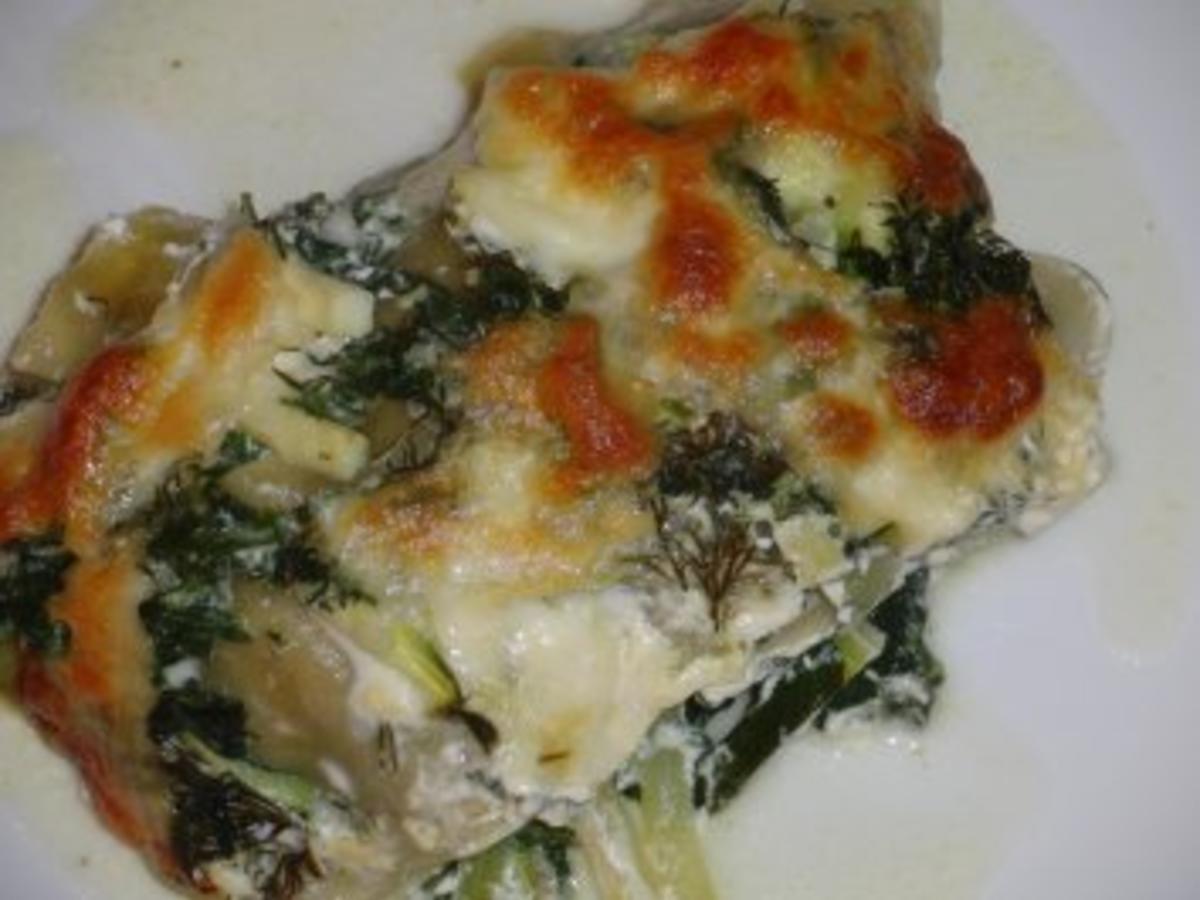 Fisch : Lasagne mal anderst mit Lachs, Spinat, Zuccini &amp; Kräuter ...