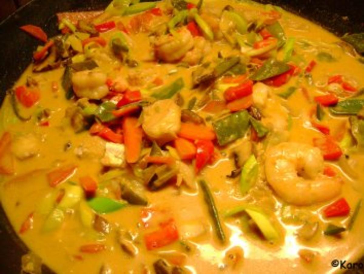 Wok: Garnelen-Fisch Curry mit Gemüse - Rezept - Bild Nr. 7