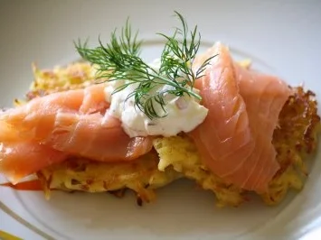 Apfel - Meerrettich auf Lachs - Rösti - Rezept - Bild Nr. 2