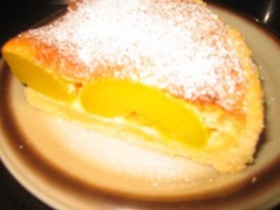 Rezept: Backwaren: Pfirsichkuchen mit Überzug Backwaren: Pfirsichkuchen mit Überzug - Rezept