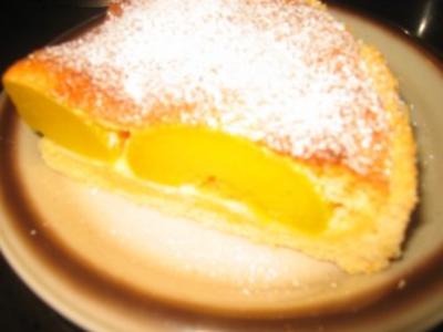 Backwaren: Pfirsichkuchen mit Überzug - Rezept