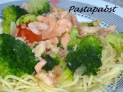 Spaghetti mit Broccoli-Lachs - Rezept