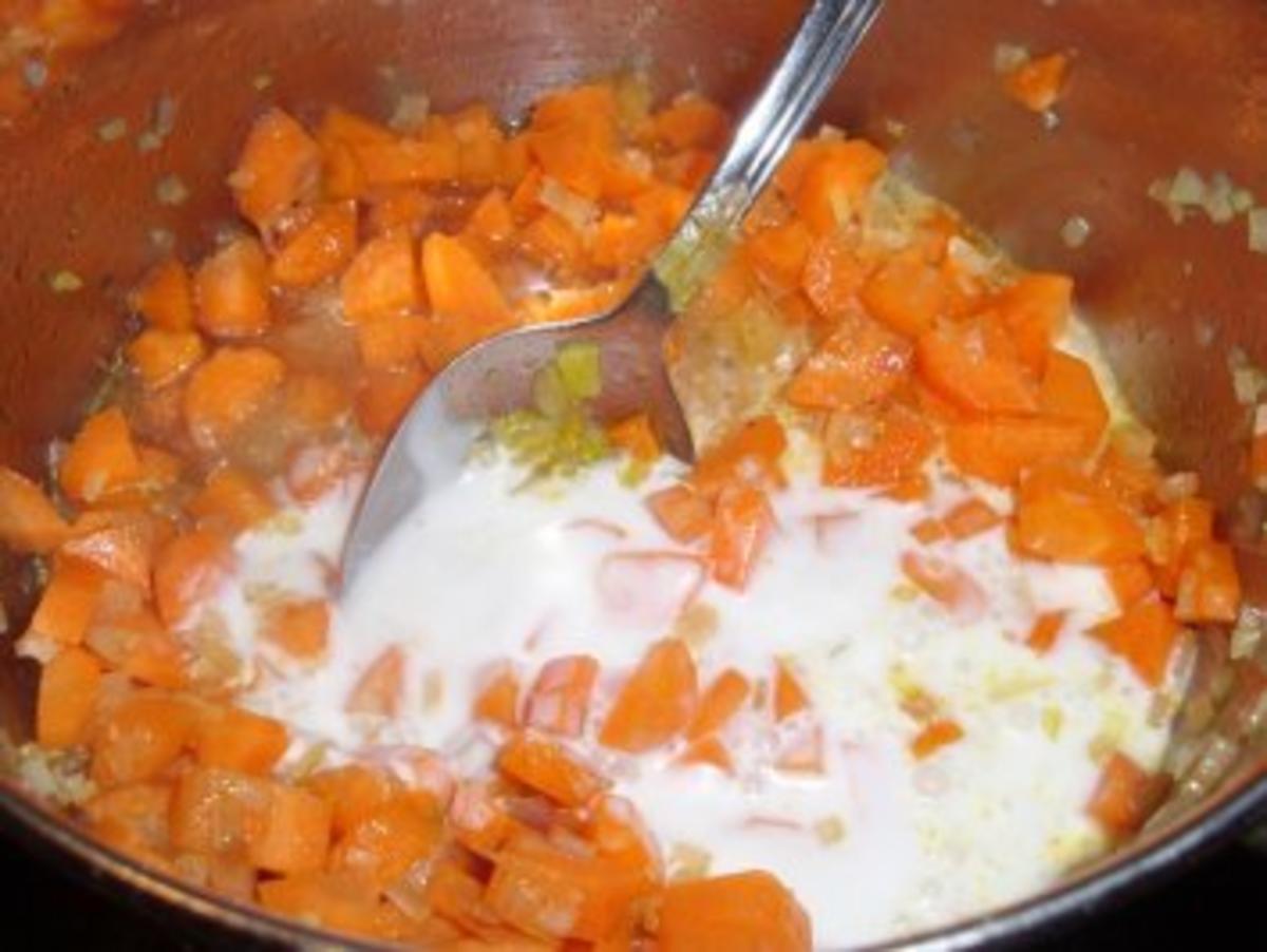 Suppe: Kokos-Karotten-Suppe mit Ingwer - Rezept - Bild Nr. 5