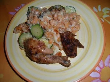 Pasta-Käse-Auflauf mit Zucchini und Mozzarella - Rezept