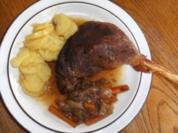 Fleisch: Gänsekeule geschmort - Rezept