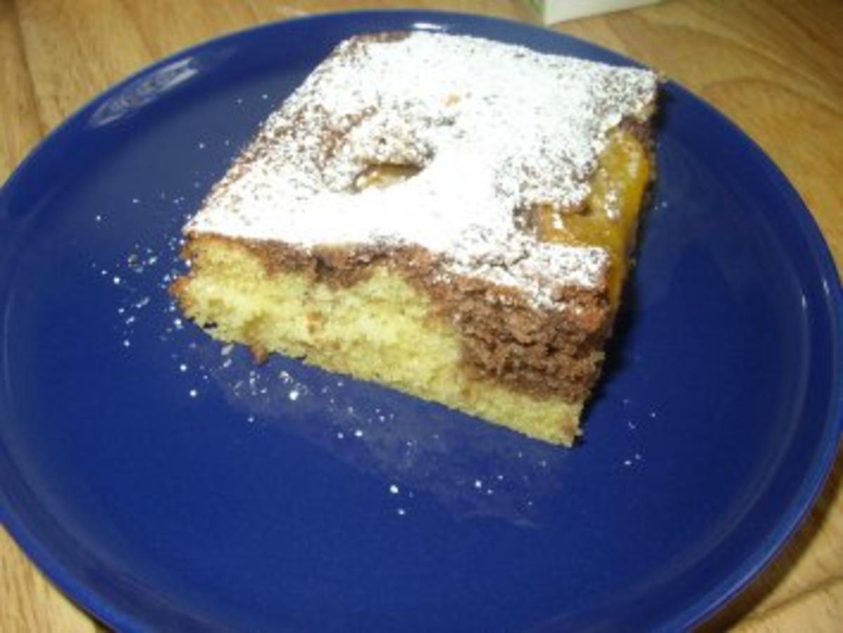 Marmorkuchen mit Pfirsichen - Rezept mit Bild - kochbar.de