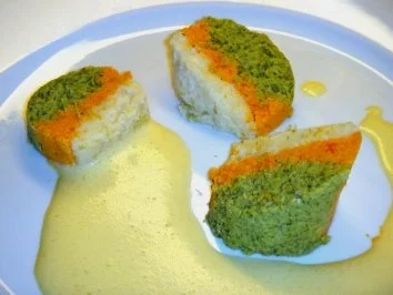 Rezept: Trio-Gemuese-Terrine mit Weisswein-Schaum Bild Nr. 6 Trio-Gemuese-Terrine mit Weisswein-Schaum - Rezept - Bild Nr. 6