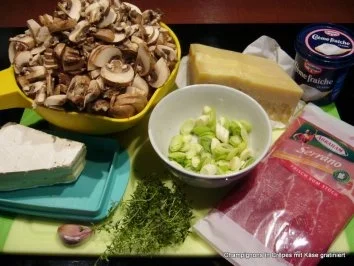 Champignons in Crêpes mit Käse gratiniert - Rezept - Bild Nr. 4