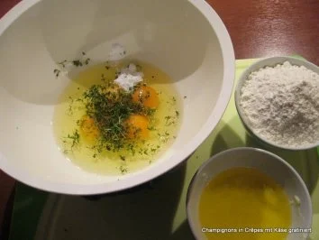 Champignons in Crêpes mit Käse gratiniert - Rezept - Bild Nr. 2