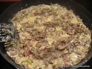 Champignons in Crêpes mit Käse gratiniert - Rezept - Bild Nr. 6