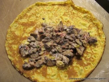 Champignons in Crêpes mit Käse gratiniert - Rezept - Bild Nr. 7