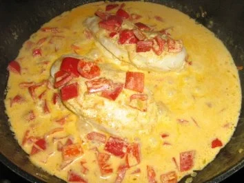 Rezept: Hähnchenbrüstchen in Paprikasahne an Basmatireis Bild Nr. 6 Hähnchenbrüstchen in Paprikasahne an Basmatireis - Rezept - Bild Nr. 6