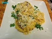 Tagliolini in Champignon-Schinkensahne - Rezept