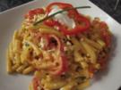 Makkaroni mit Paprika-Hüttenkäse-Sauce - Rezept