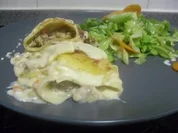 Nudelrolle mit Hackfleischfuellung - Rezept