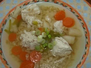 Rezept: Frühlingshühnersuppe mit Ebly Frühlingshühnersuppe mit Ebly - Rezept