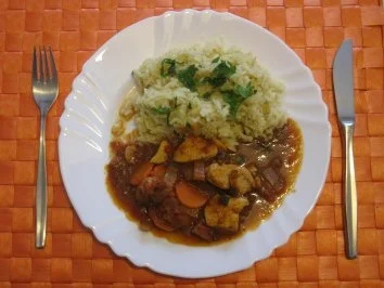 Estofado de Pollo al estilo provenzal  - Hähnchenragout  provenzialisch - Rezept