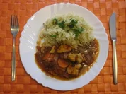 Rezept: Estofado de Pollo al estilo provenzal - Hähnchenragout provenzialisch Estofado de Pollo al estilo provenzal - Hähnchenragout provenzialisch - Rezept