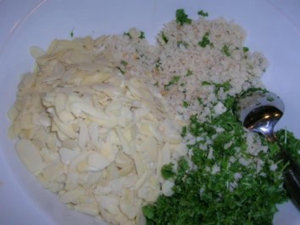 Forellenfilets mit Mandelkruste an grünem Spargel und Rote Beete Reis - Rezept - Bild Nr. 7