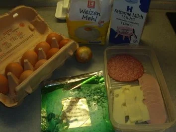 Rezept: Pfannkuchen: Andy`s Herzhafte Eierkuchen Bild Nr. 2 Pfannkuchen: Andy`s Herzhafte Eierkuchen - Rezept - Bild Nr. 2