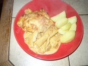 Flambiertes und Überbackenes Putengeschnetzeltes - Rezept